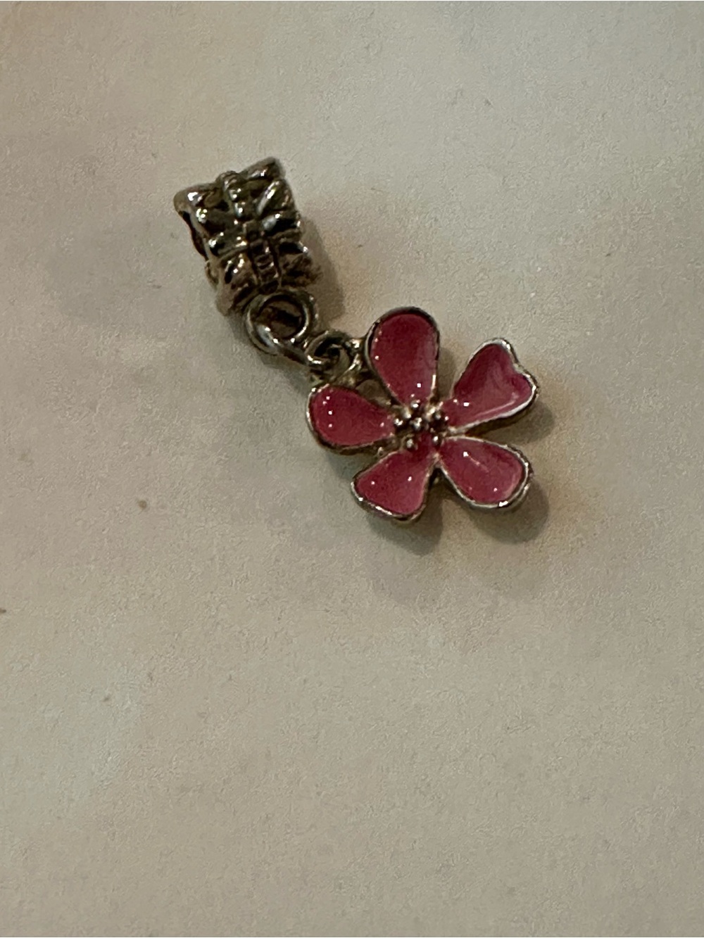 Pink Flower Pandora Charm Pendant